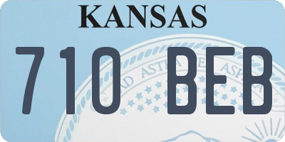 KS license plate 710BEB