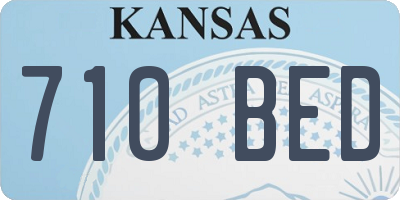 KS license plate 710BED