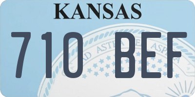 KS license plate 710BEF