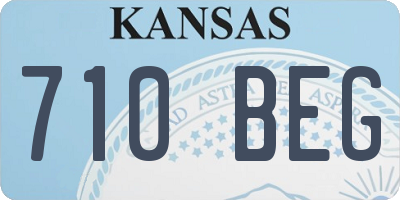 KS license plate 710BEG