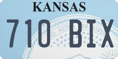 KS license plate 710BIX
