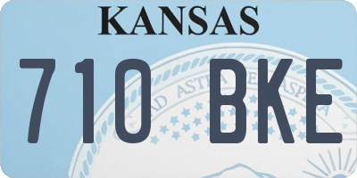 KS license plate 710BKE