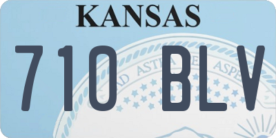 KS license plate 710BLV