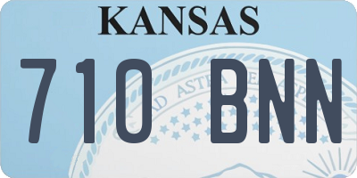 KS license plate 710BNN