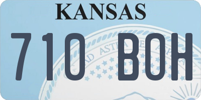 KS license plate 710BOH