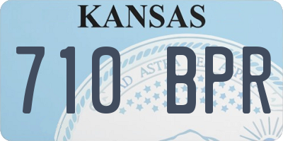 KS license plate 710BPR