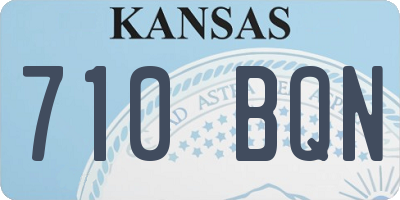 KS license plate 710BQN