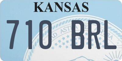 KS license plate 710BRL