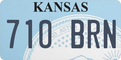 KS license plate 710BRN