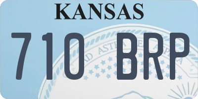 KS license plate 710BRP