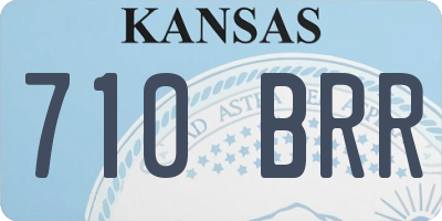 KS license plate 710BRR