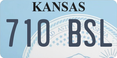 KS license plate 710BSL