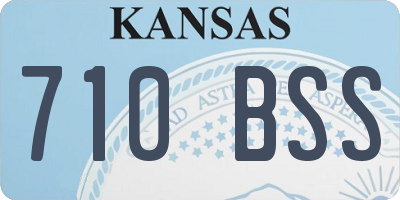 KS license plate 710BSS
