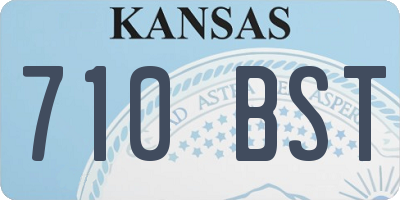 KS license plate 710BST
