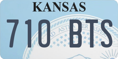 KS license plate 710BTS