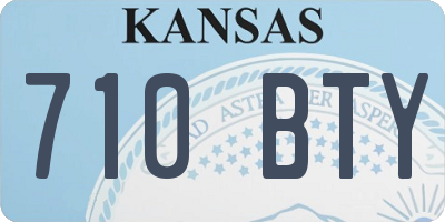 KS license plate 710BTY