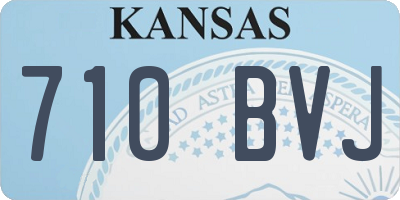 KS license plate 710BVJ