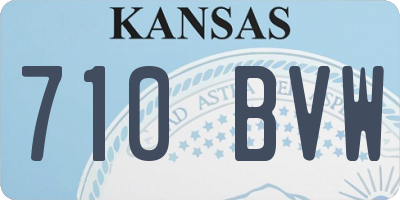 KS license plate 710BVW