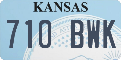 KS license plate 710BWK