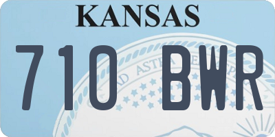 KS license plate 710BWR