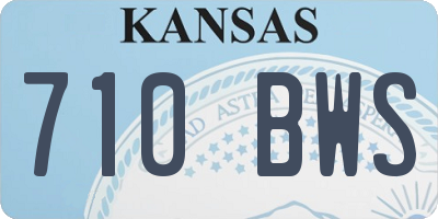 KS license plate 710BWS
