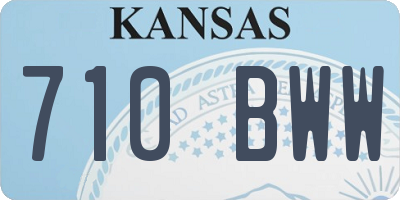 KS license plate 710BWW