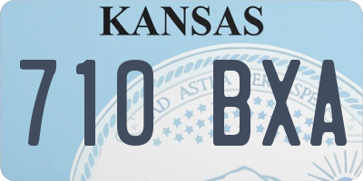 KS license plate 710BXA