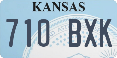 KS license plate 710BXK