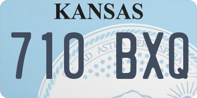KS license plate 710BXQ