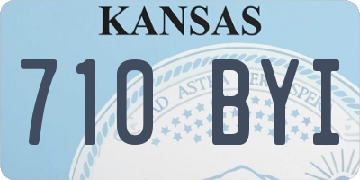 KS license plate 710BYI