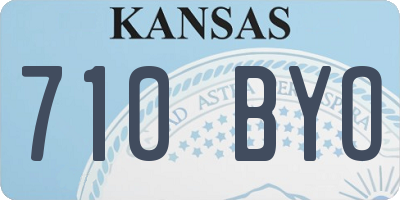KS license plate 710BYO