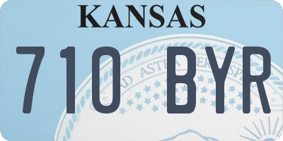 KS license plate 710BYR