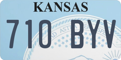 KS license plate 710BYV