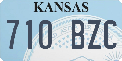 KS license plate 710BZC