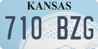 KS license plate 710BZG