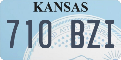 KS license plate 710BZI