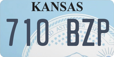 KS license plate 710BZP