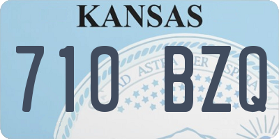 KS license plate 710BZQ