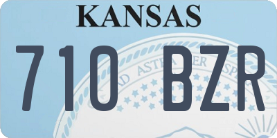 KS license plate 710BZR