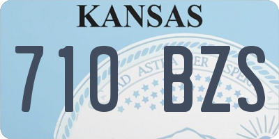 KS license plate 710BZS