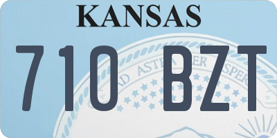KS license plate 710BZT