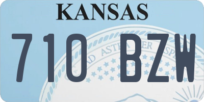 KS license plate 710BZW