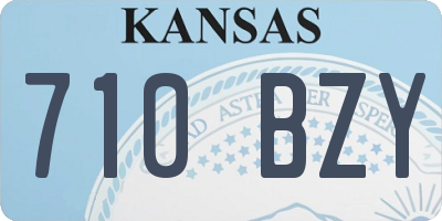 KS license plate 710BZY