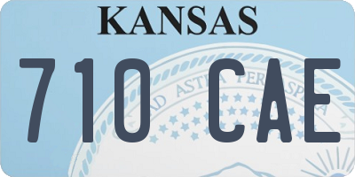 KS license plate 710CAE