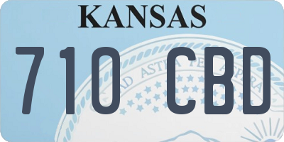 KS license plate 710CBD