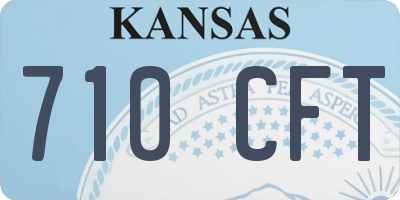 KS license plate 710CFT