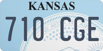 KS license plate 710CGE