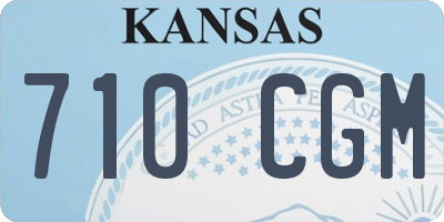 KS license plate 710CGM