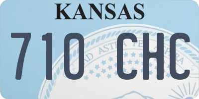 KS license plate 710CHC