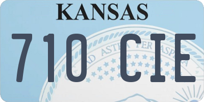 KS license plate 710CIE